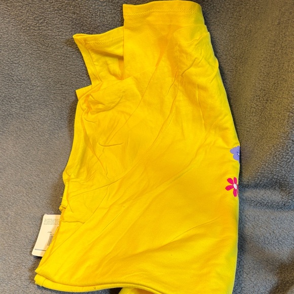 Just My Size Yellow Floral Short Sleeve Tee - Picture 2 of 4
